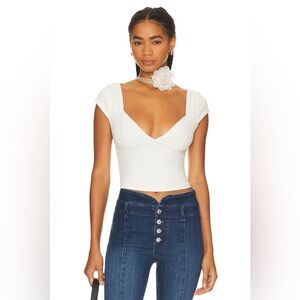 NWT Free People Duo Corset Crop Top in Ivory